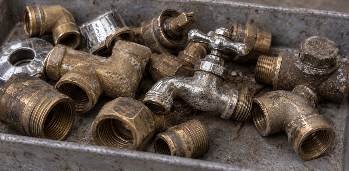 Messingpreise ansehen – gebrauchte Messingfittings und Armaturen